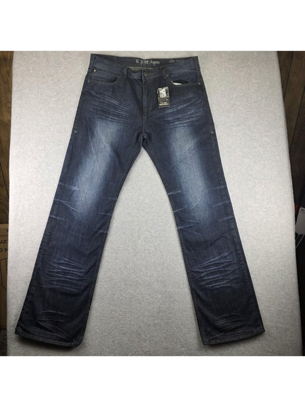 B Tuff Kirk Dark Jeans Mens 40x32 Blue Straight Western Denim Dark Wash NWT